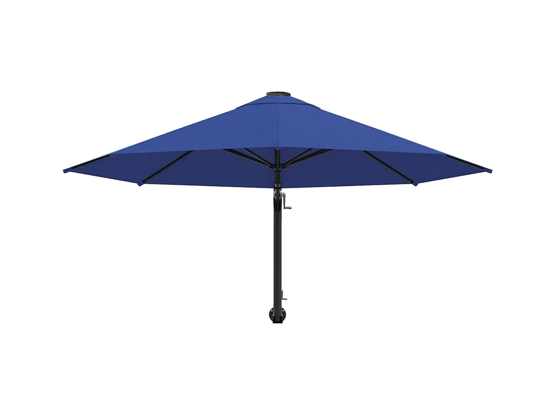 Berkeley  Parasol mural avec mât métallique 300 cm Bleu