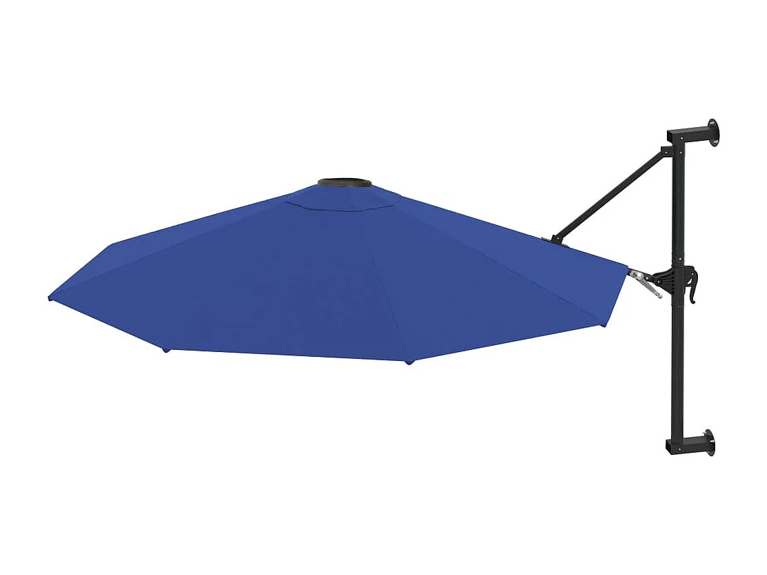 Berkeley  Parasol mural avec mât métallique 300 cm Bleu