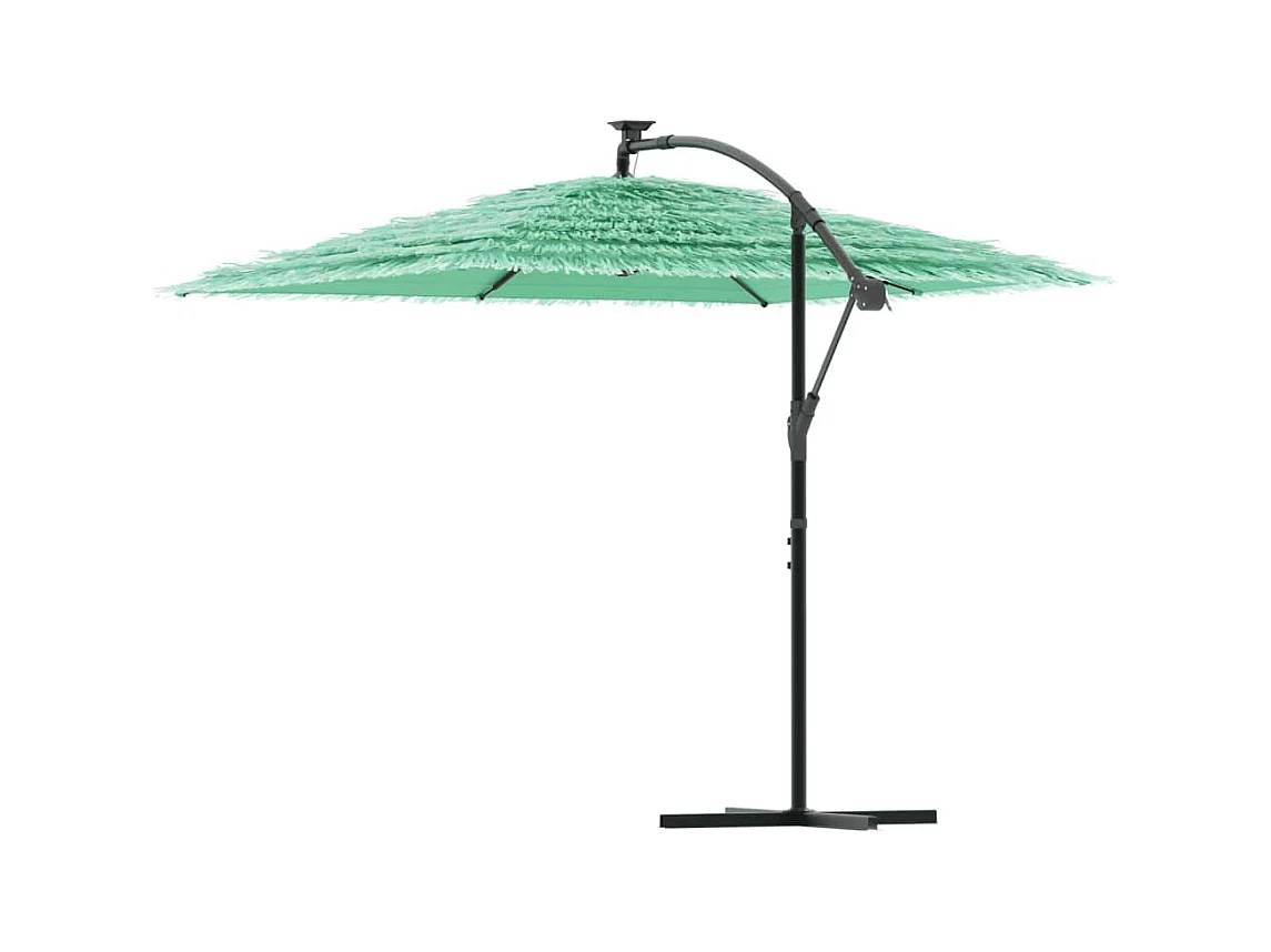 Beline  Parasol de jardin avec mât en acier vert 246x246x230 cm