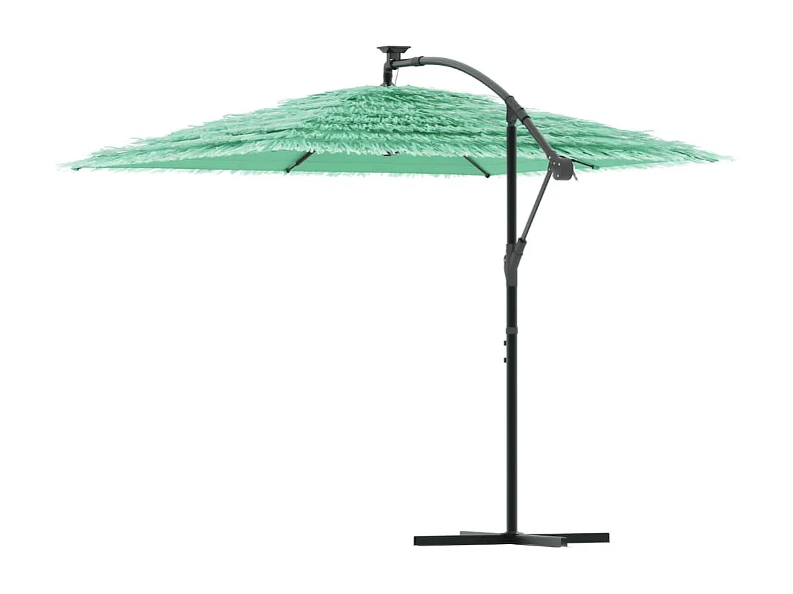 Beline  Parasol de jardin avec mât en acier vert 246x246x230 cm