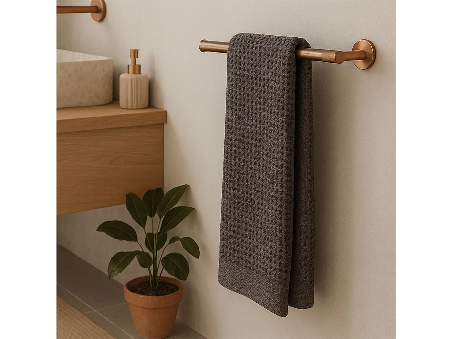 Porte-Serviette Rea 6610a Modern Brush Copper