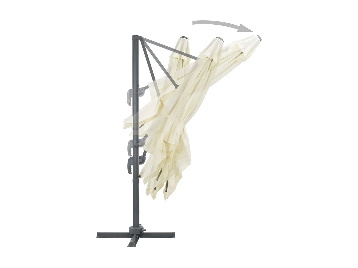 Cedral  Parasol met draagbare voet zandkleurig
