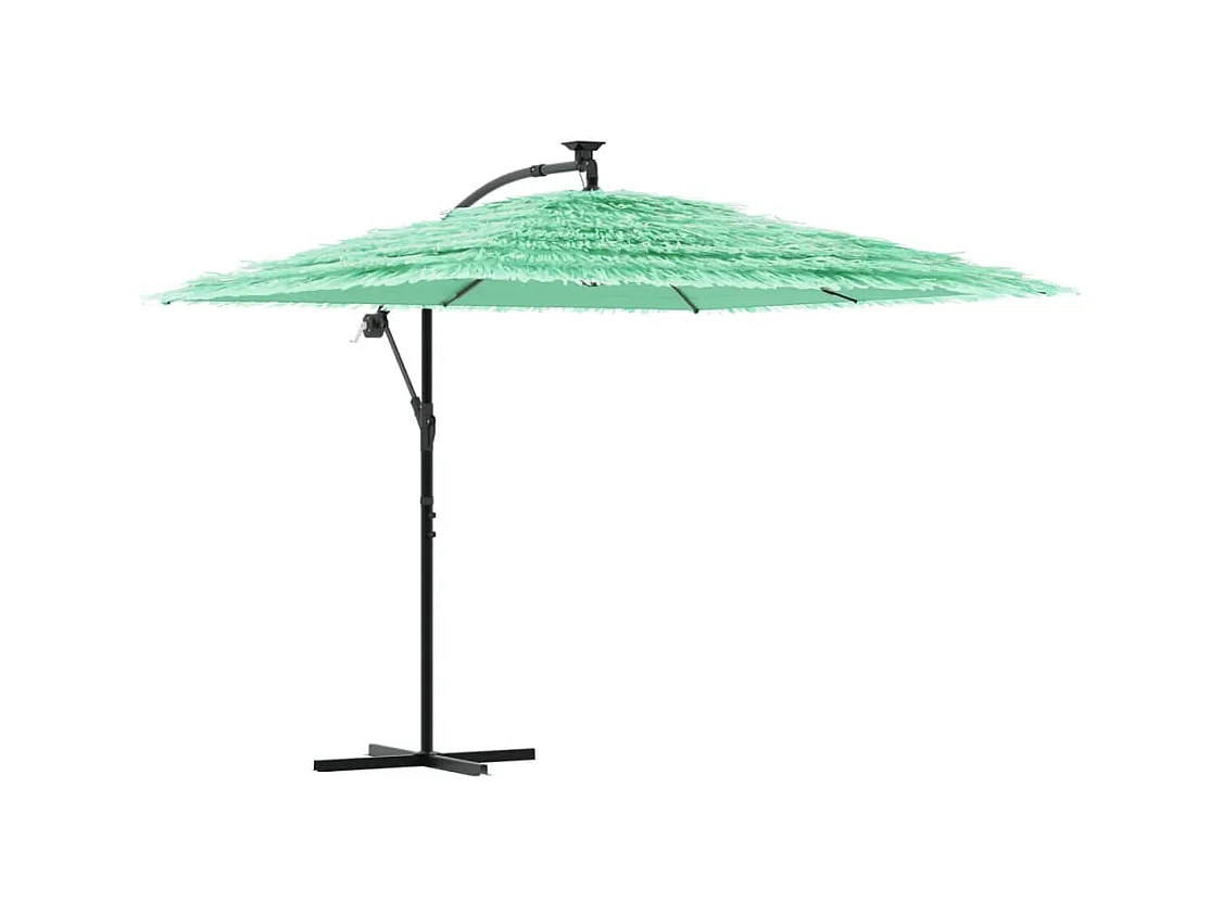 Beline  Parasol de jardin avec mât en acier vert 269x269x235 cm