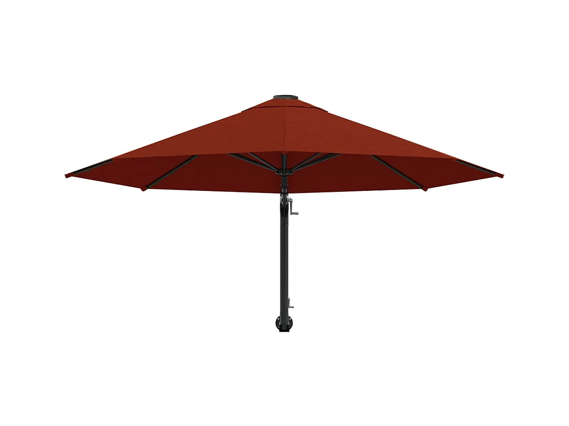 Berkeley  Parasol mural avec mât en métal 300 cm Terre cuite