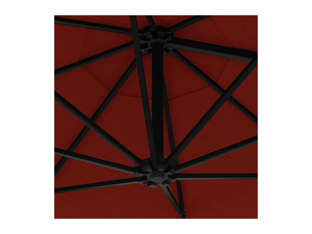 Berkeley  Parasol mural avec mât en métal 300 cm Terre cuite
