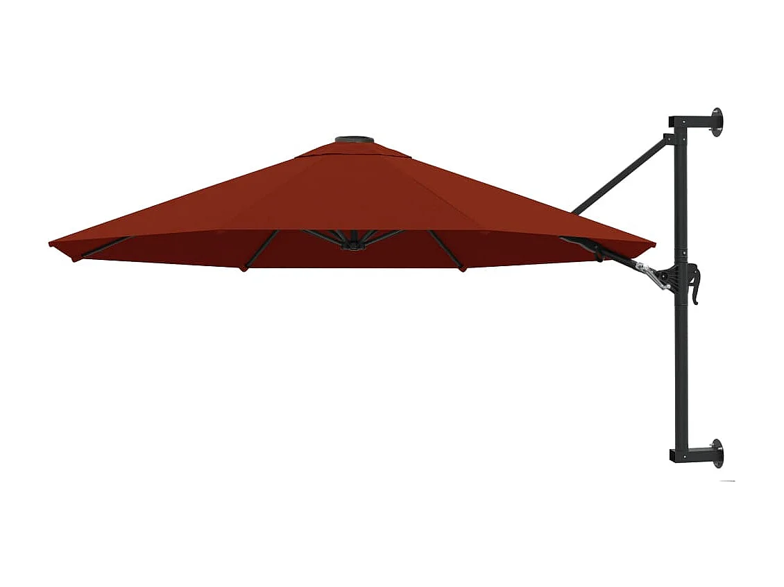 Berkeley  Parasol mural avec mât en métal 300 cm Terre cuite