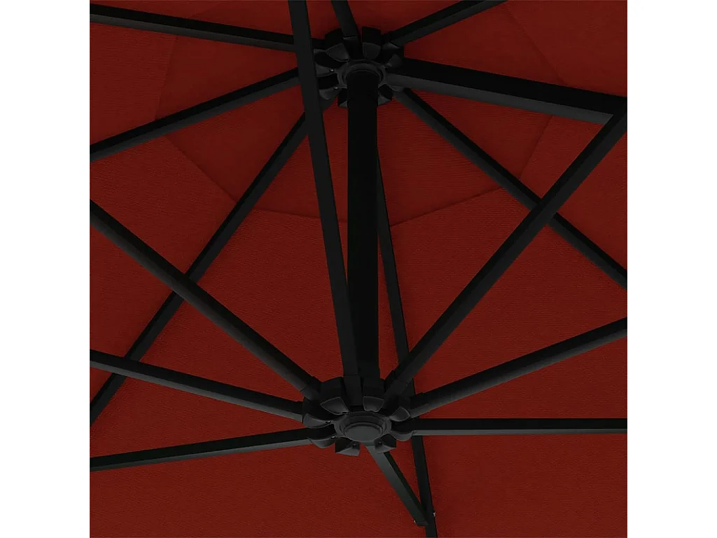 Berkeley  Parasol mural avec mât en métal 300 cm Terre cuite