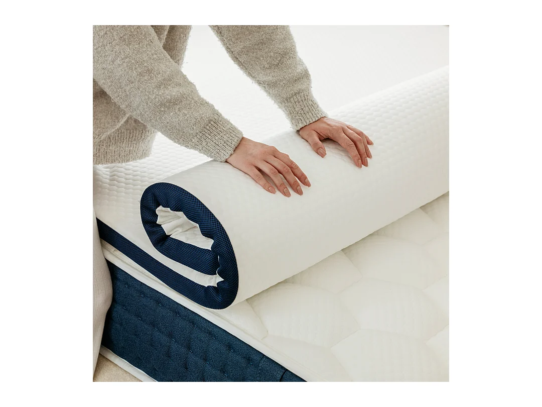Surmatelas mémoire de forme 200x200 épais 7cm