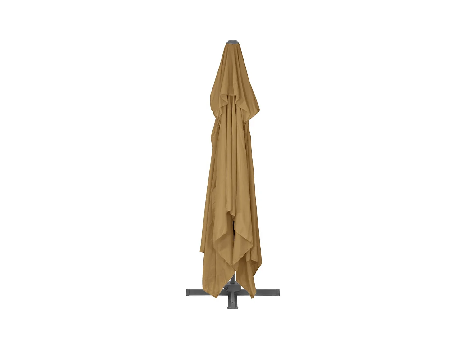 Gunn  Parasol de jardin avec base portable taupe