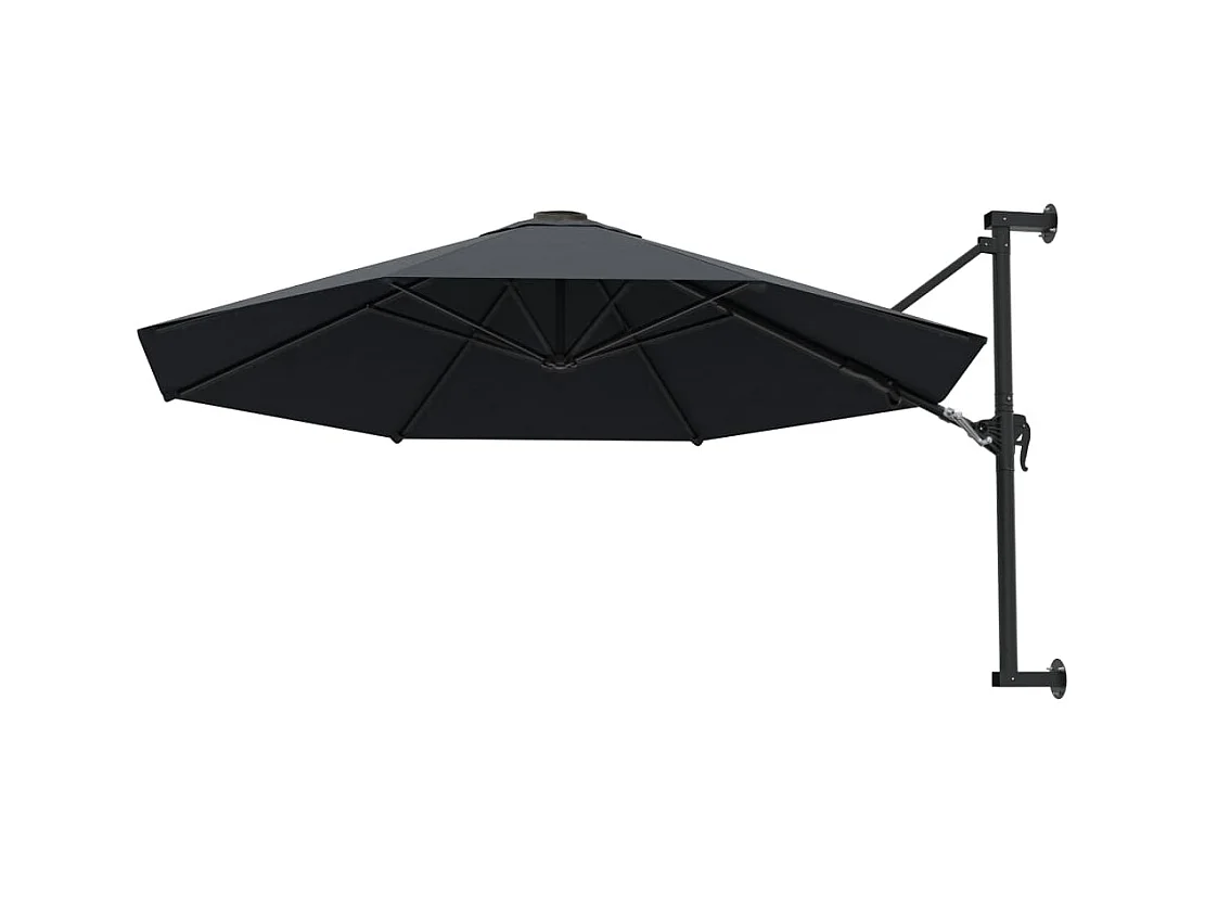 Berkeley  Parasol mural avec mât métallique 300 cm Anthracite