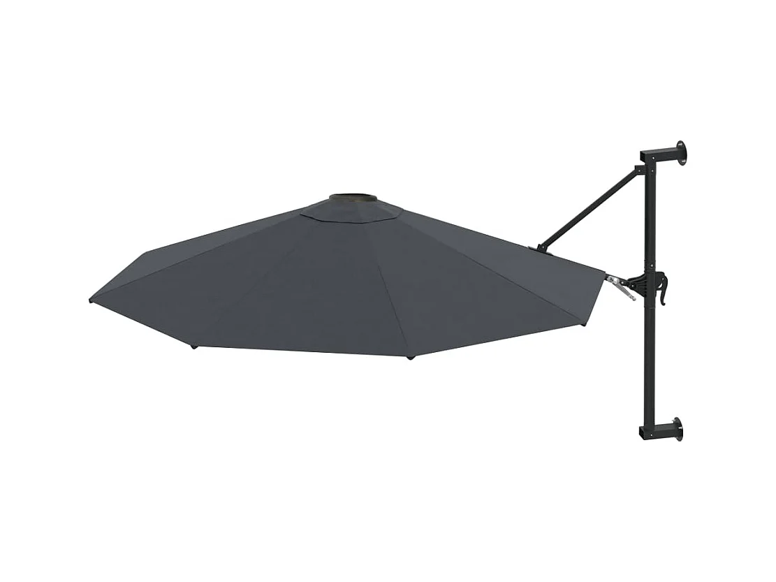 Berkeley  Parasol mural avec mât métallique 300 cm Anthracite