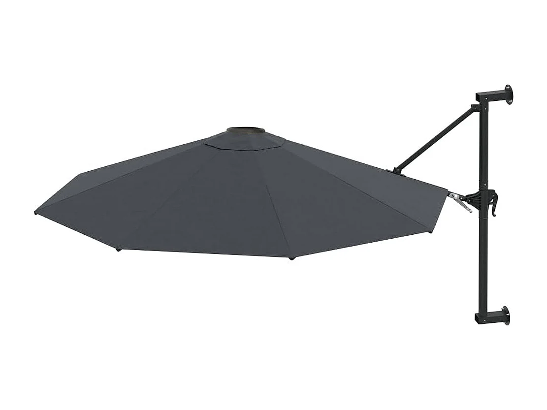 Berkeley  Parasol mural avec mât métallique 300 cm Anthracite