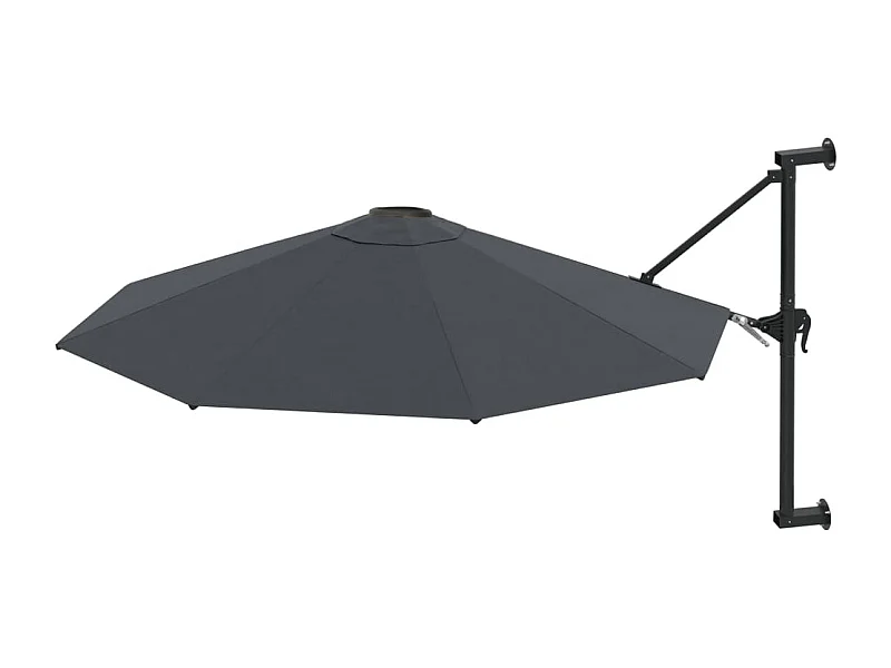 Berkeley  Parasol mural avec mât métallique 300 cm Anthracite
