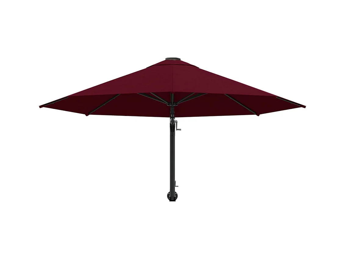Berkeley  Parasol mural avec mât en métal 300 cm Bordeaux