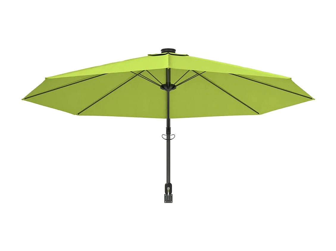 Jorikur  Wandparasol met LEDs 290 cm appelgroen