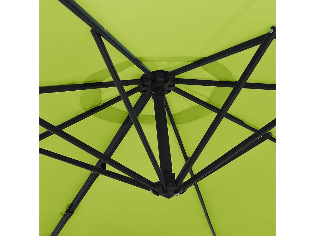 Jorikur  Wandparasol met LEDs 290 cm appelgroen