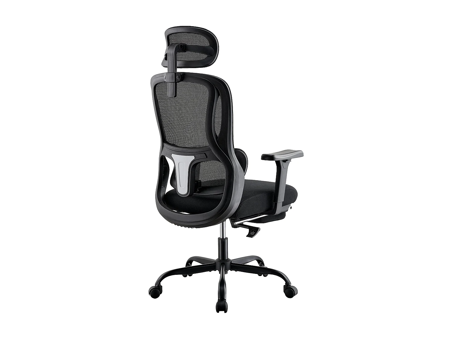 Chaise de bureau - Tissu - Noir - Mankato