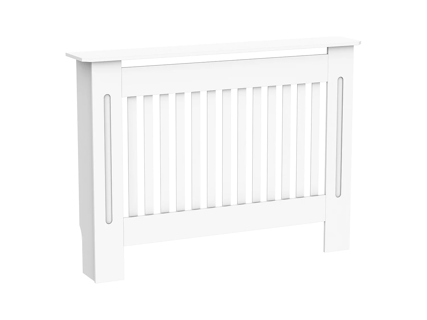 Cache-radiateur design panneau cabinet 112L x 19l x 81H cm MDF blanc