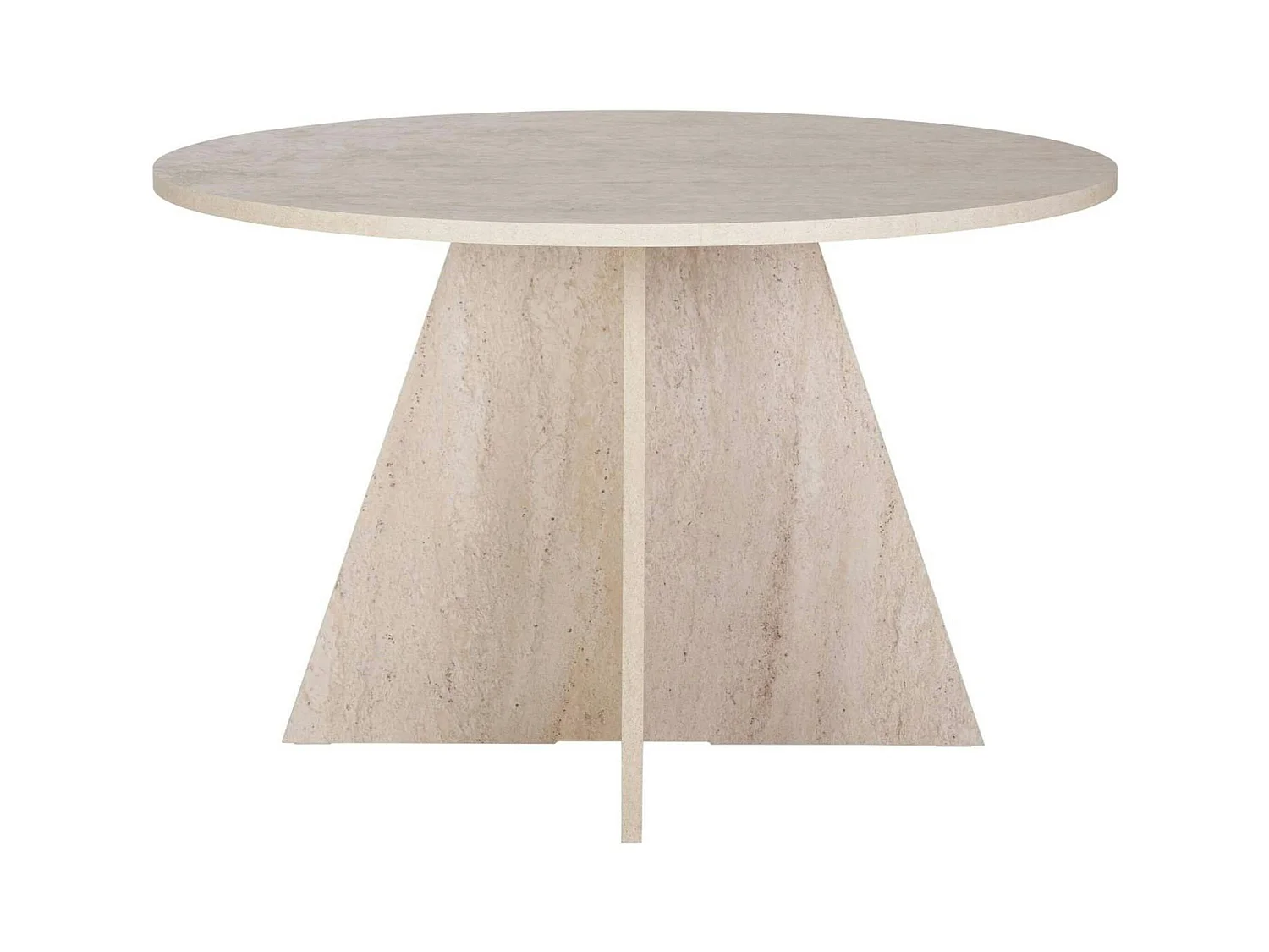 Table à manger ronde effet travertin Ø120 cm MARFA