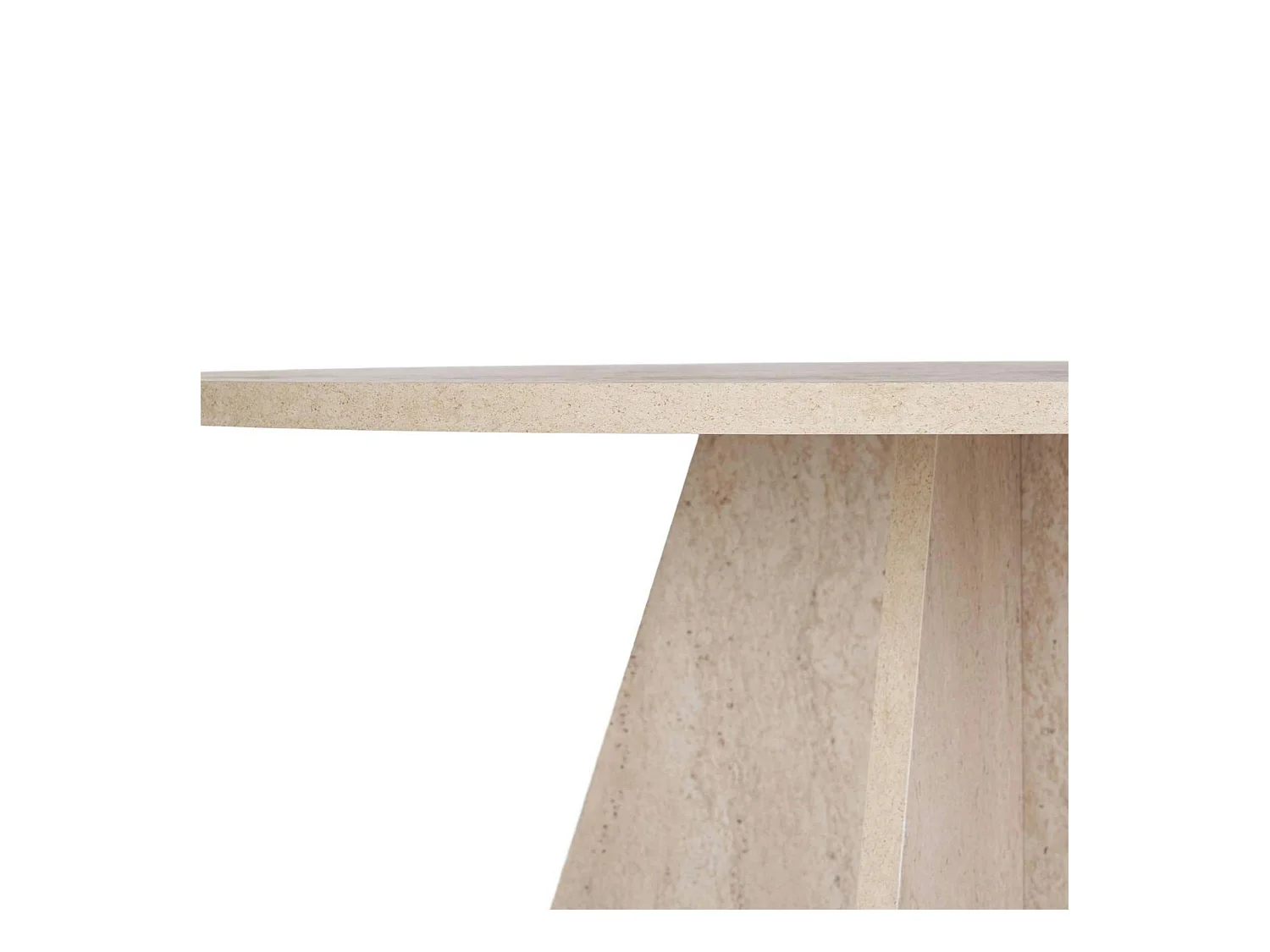 Table à manger ronde effet travertin Ø120 cm MARFA