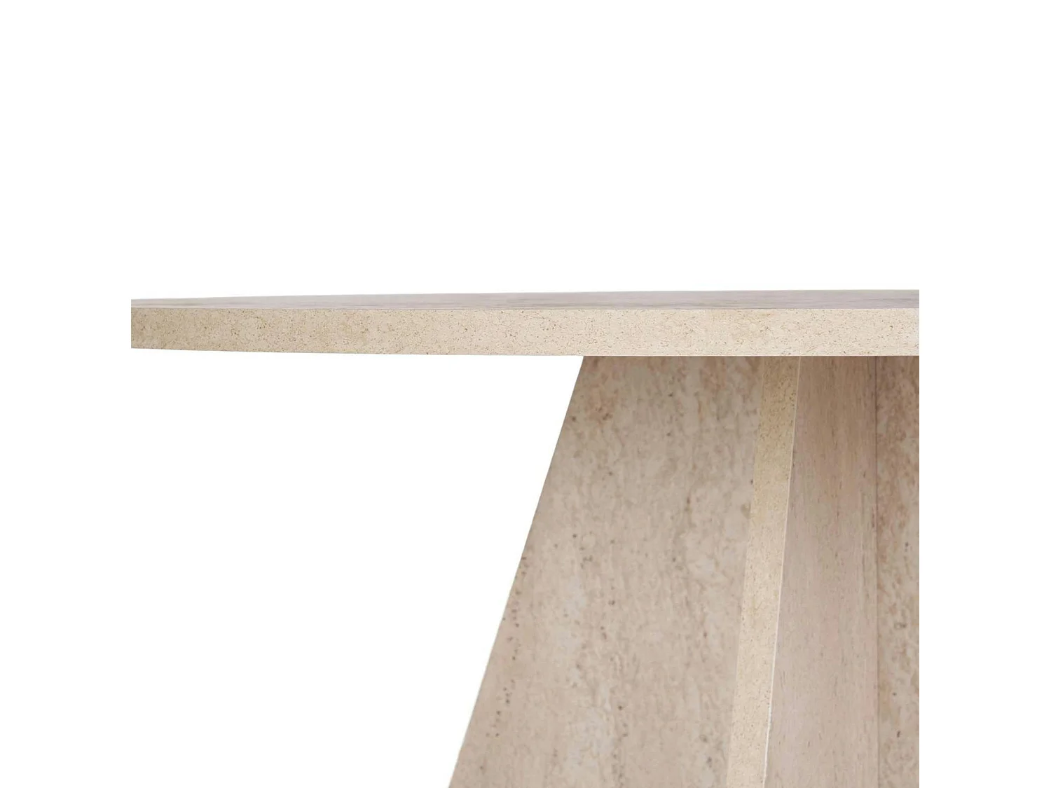 Table à manger ronde effet travertin Ø120 cm MARFA