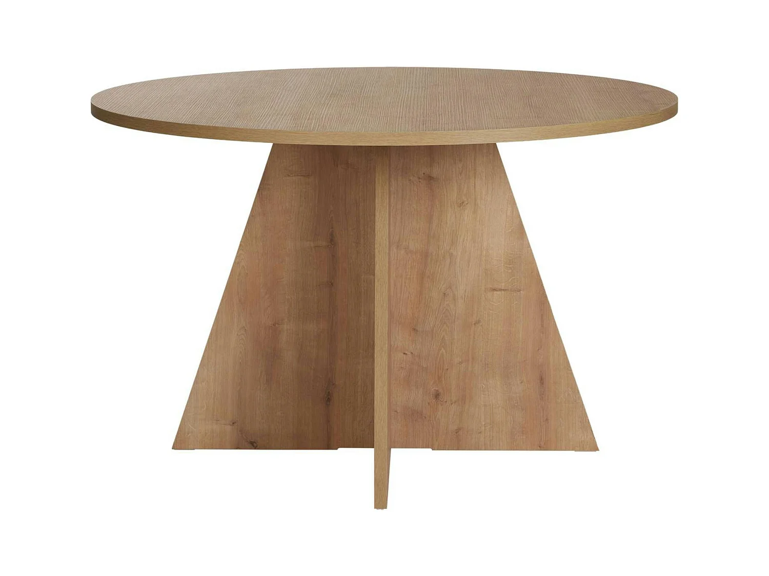 Table à manger ronde effet bois clair Ø120 cm MARFA