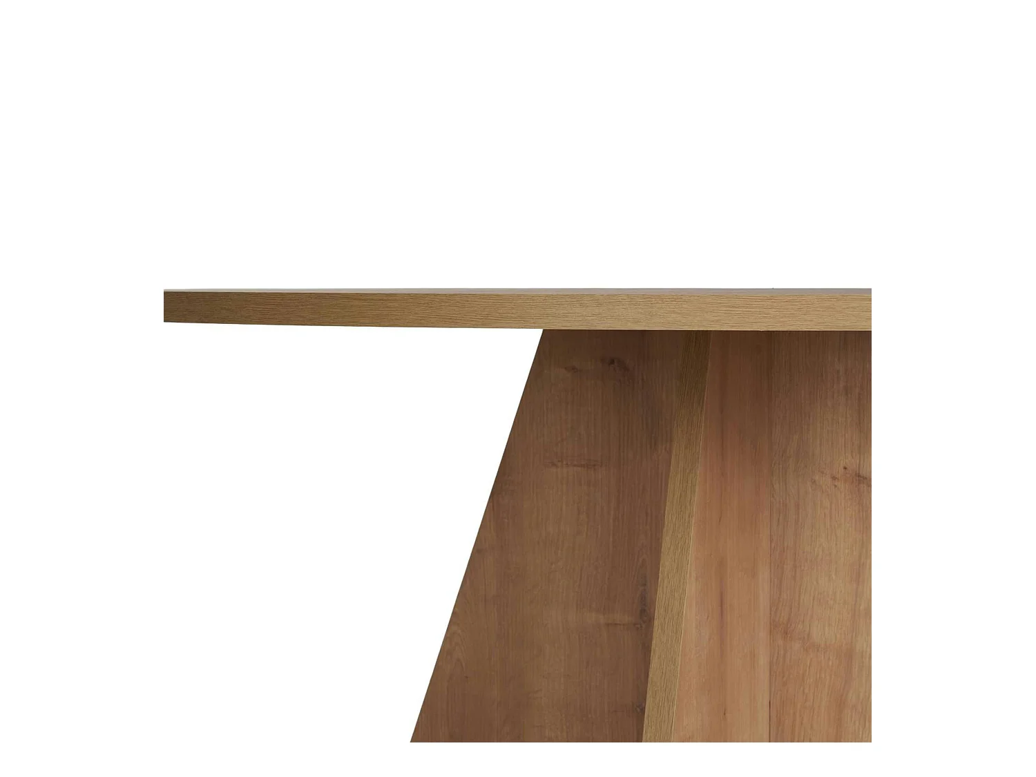 Table à manger ronde effet bois clair Ø120 cm MARFA