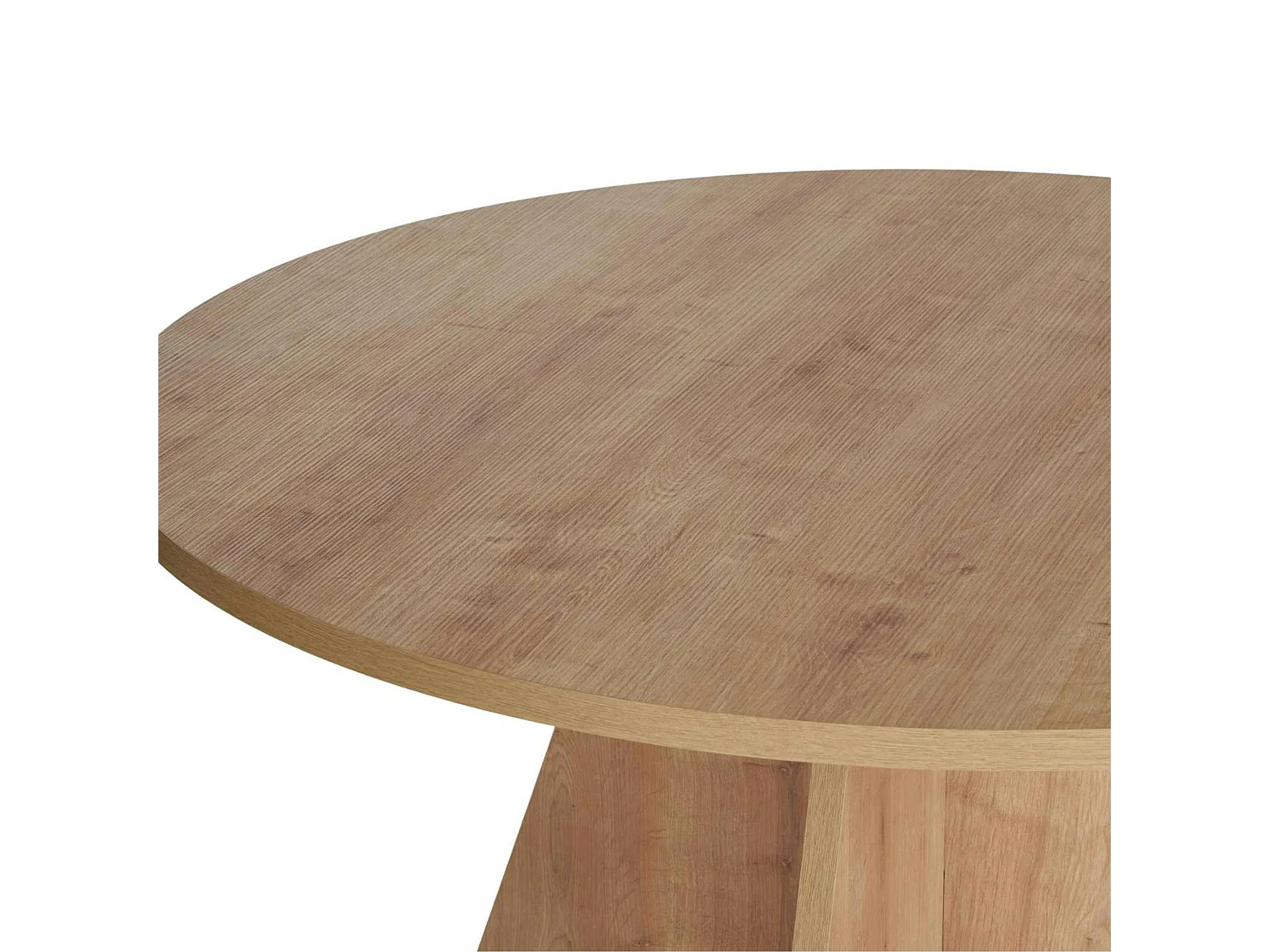 Table à manger ronde effet bois clair Ø120 cm MARFA