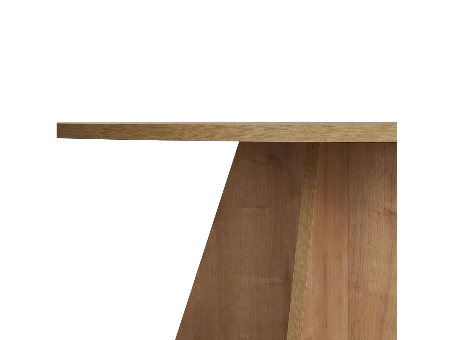 Table à manger ronde effet bois clair Ø120 cm MARFA