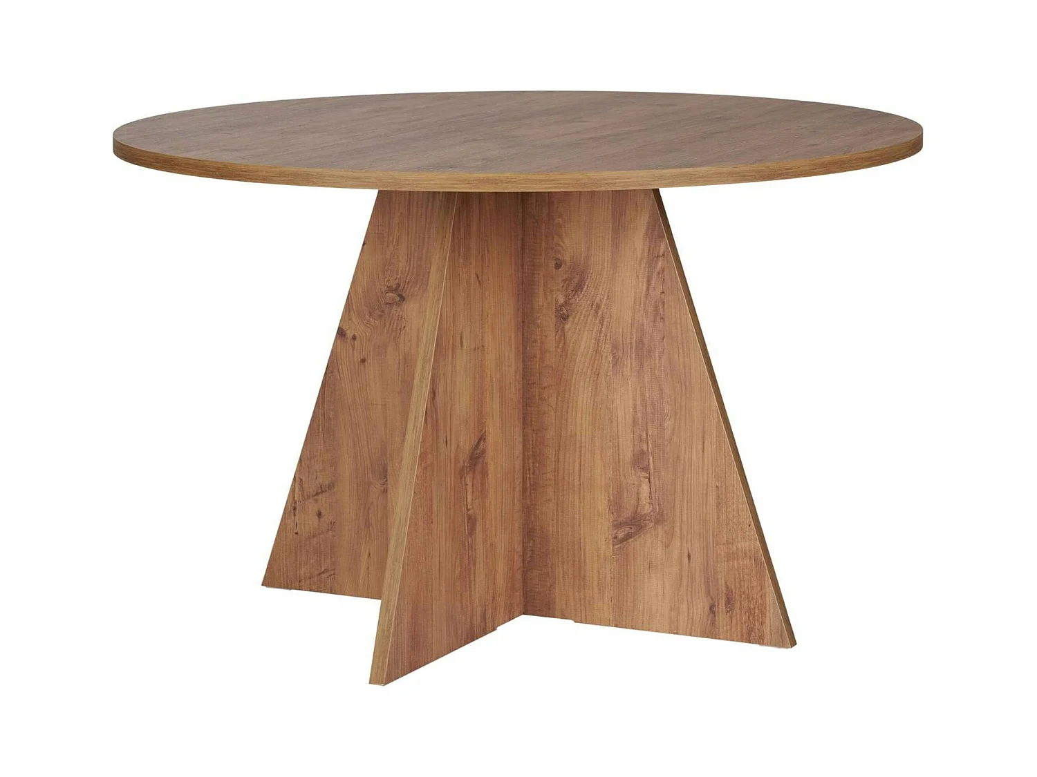 Table à manger ronde effet bois de pin Ø120 cm MARFA