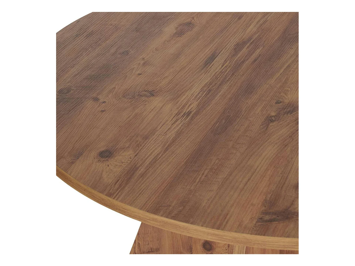 Table à manger ronde effet bois de pin Ø120 cm MARFA