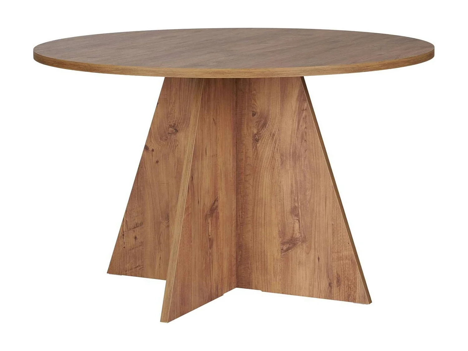 Table à manger ronde effet bois de pin Ø120 cm MARFA
