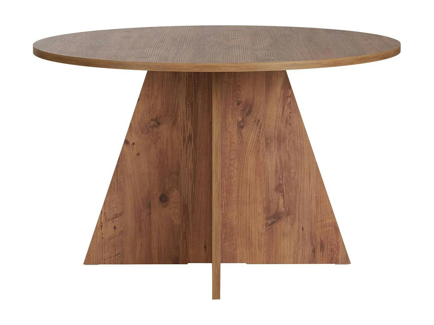 Table à manger ronde effet bois de pin Ø120 cm MARFA