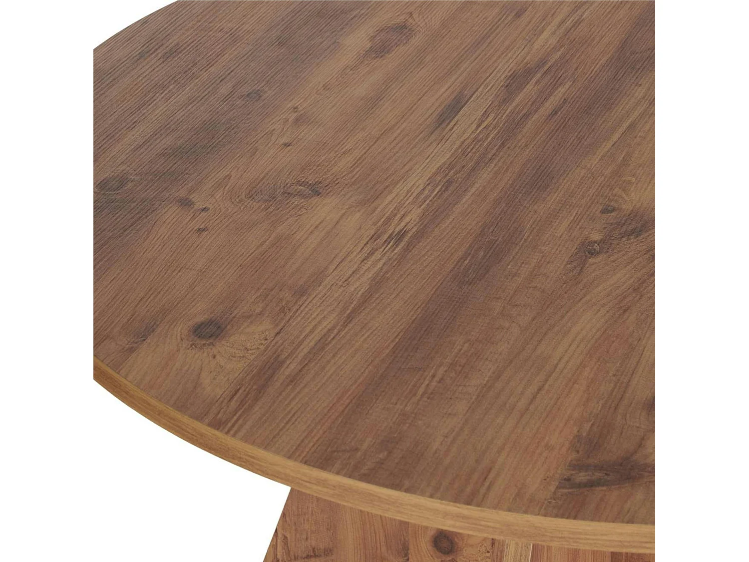 Table à manger ronde effet bois de pin Ø120 cm MARFA