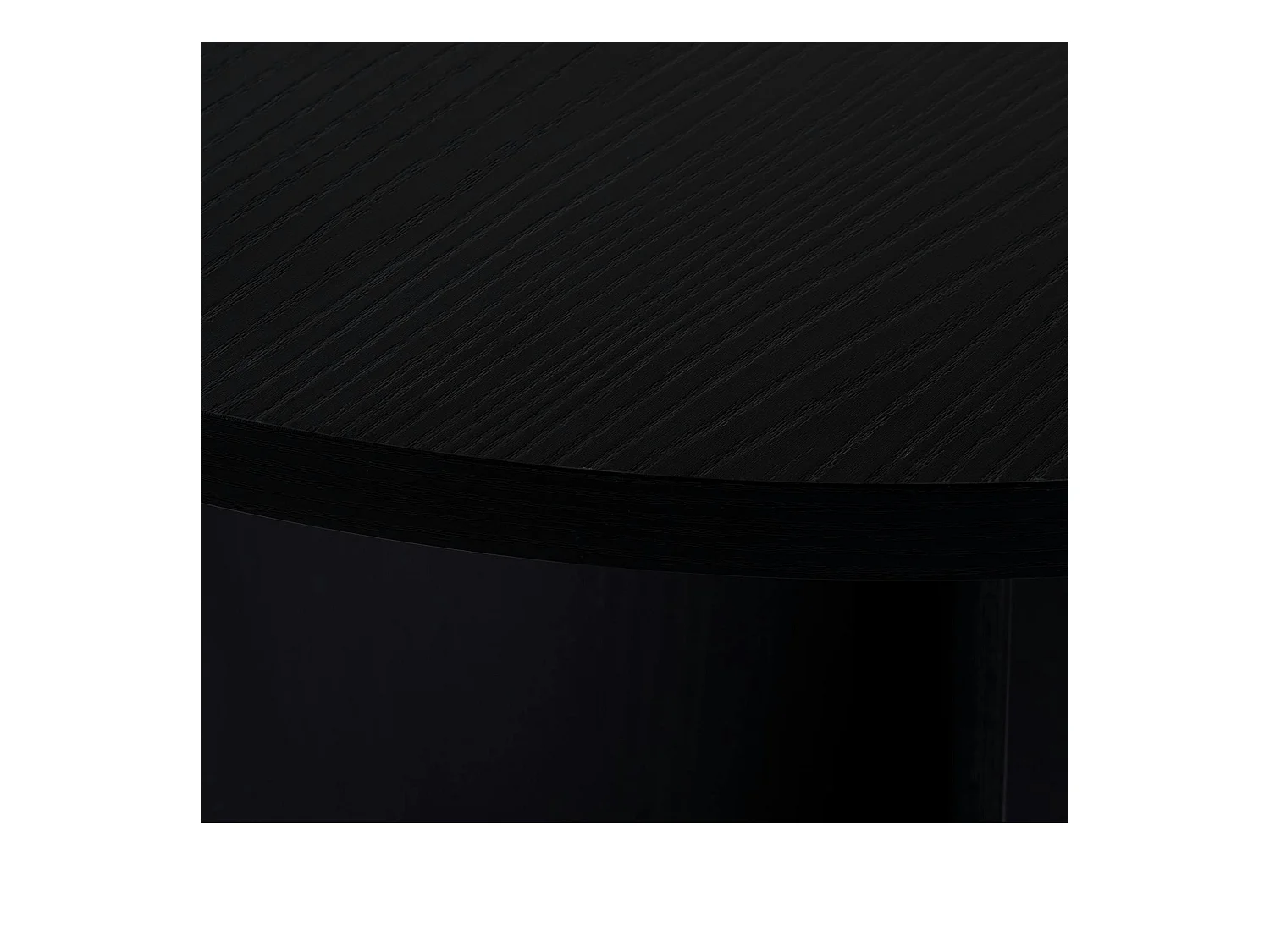 Table à manger moderne noire effet bois pieds en V 180 cm MARFA