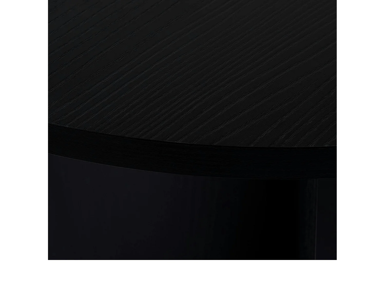 Table à manger moderne noire effet bois pieds en V 180 cm MARFA