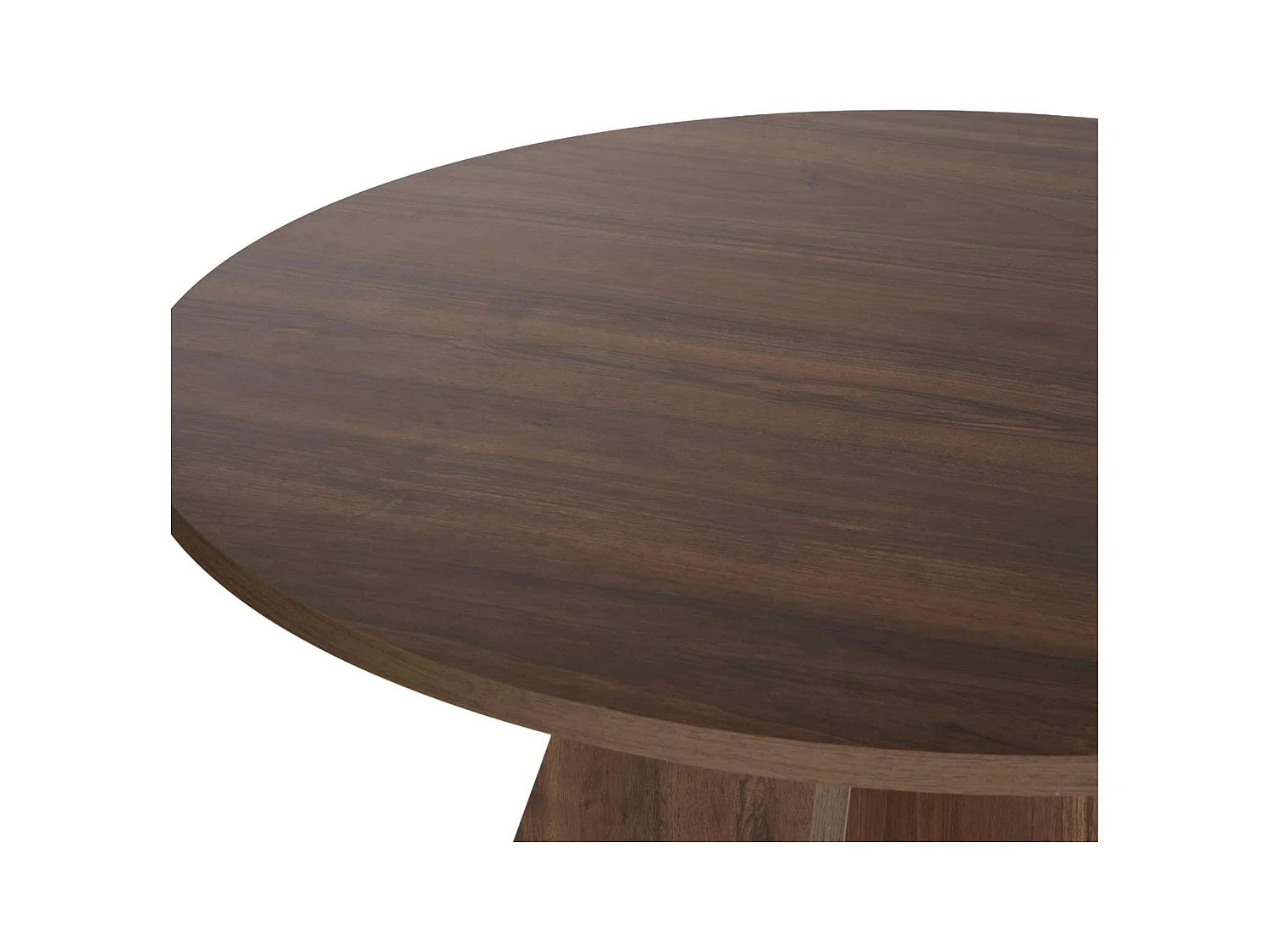 Table à manger ronde effet bois de noyer Ø120 cm MARFA