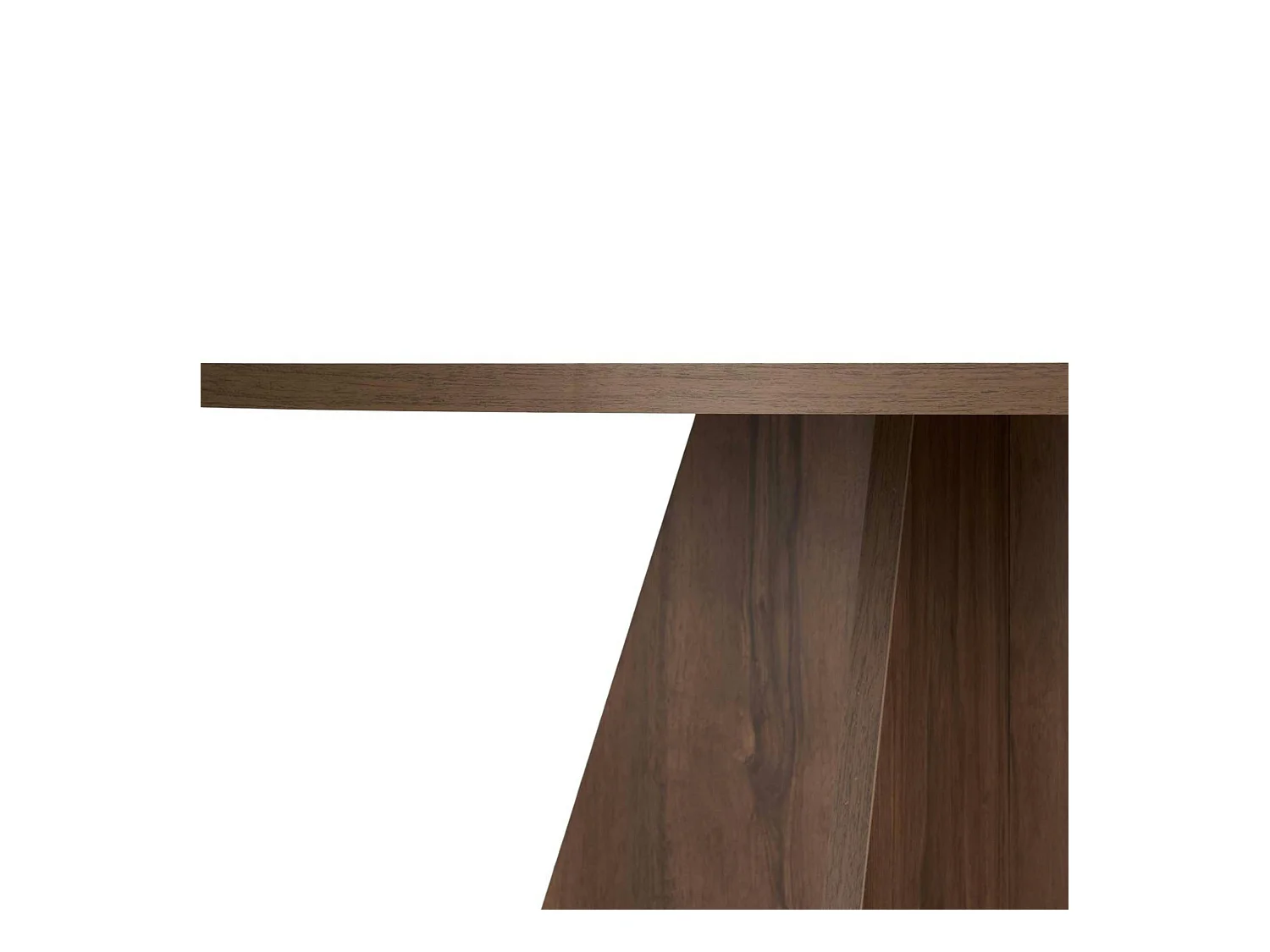 Table à manger ronde effet bois de noyer Ø120 cm MARFA