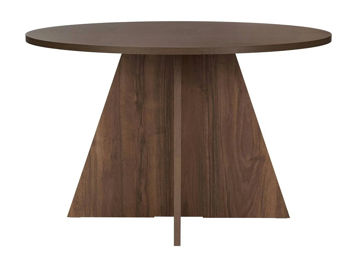 Table à manger ronde effet bois de noyer Ø120 cm MARFA