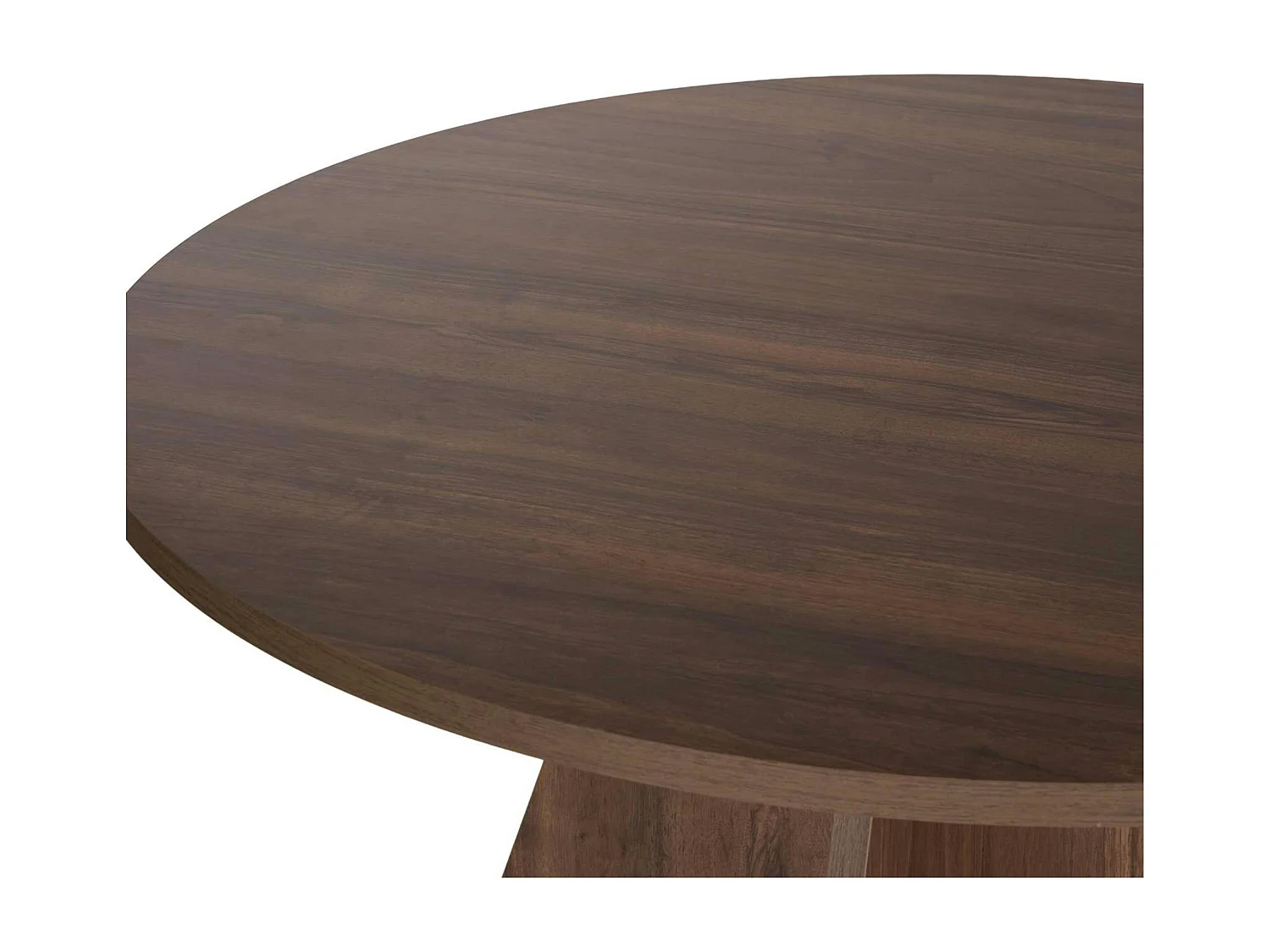 Table à manger ronde effet bois de noyer Ø120 cm MARFA