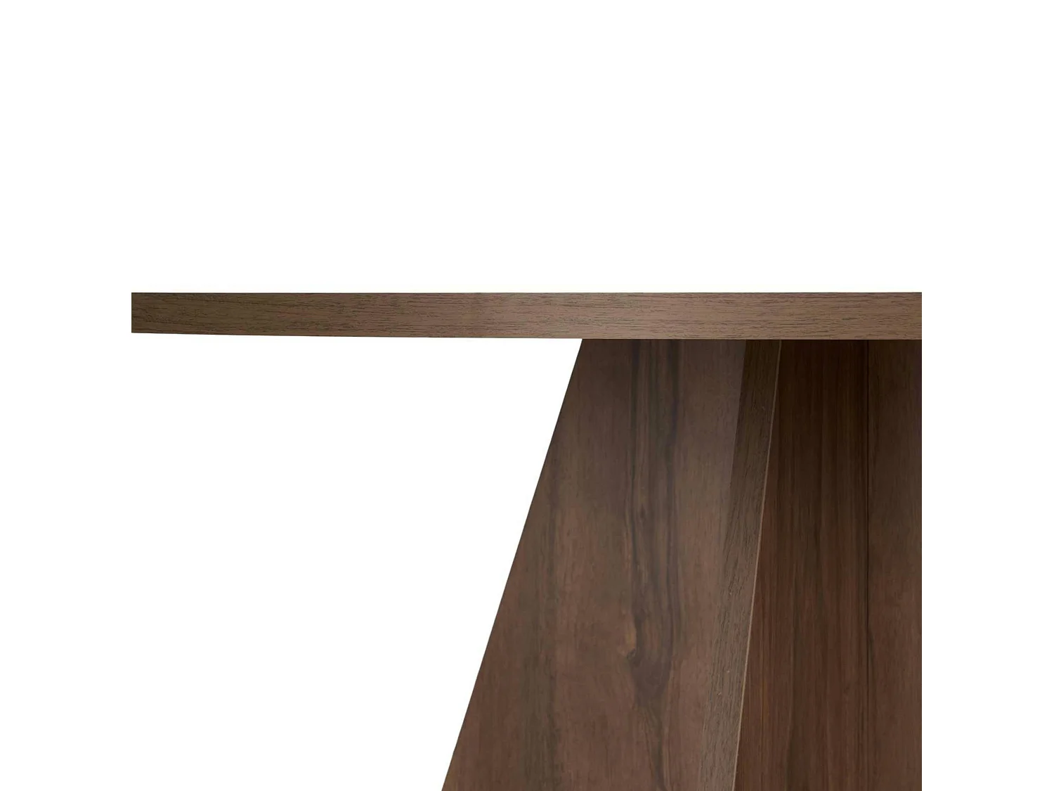 Table à manger ronde effet bois de noyer Ø120 cm MARFA