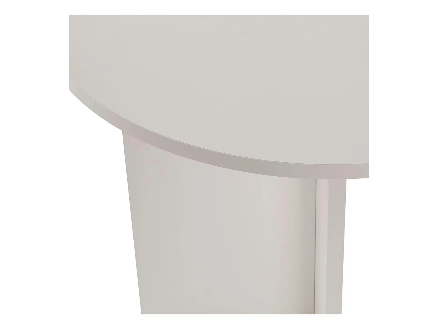 Table à manger moderne blanche effet bois pieds en V 180 cm MARFA