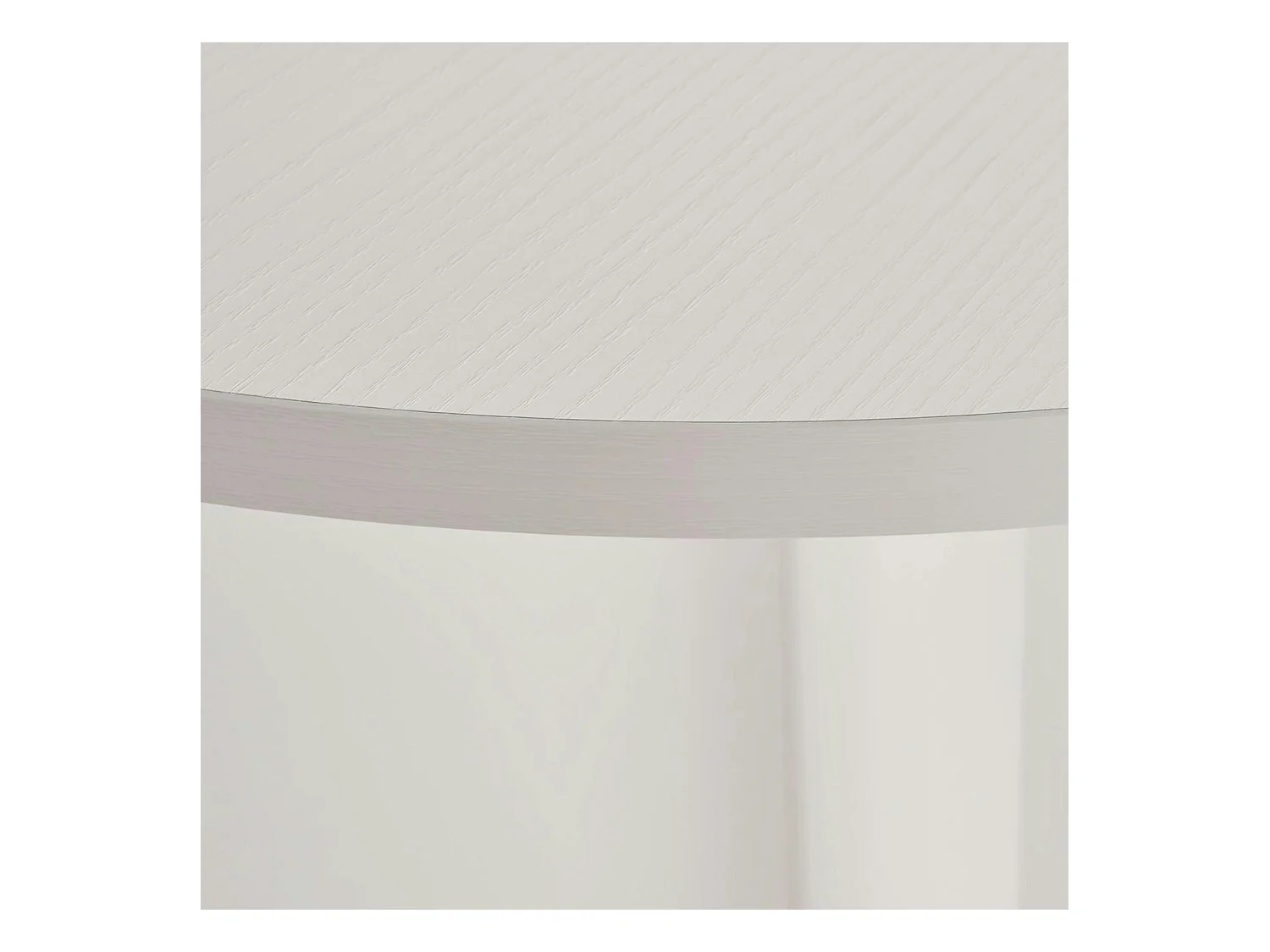 Table à manger moderne blanche effet bois pieds en V 180 cm MARFA