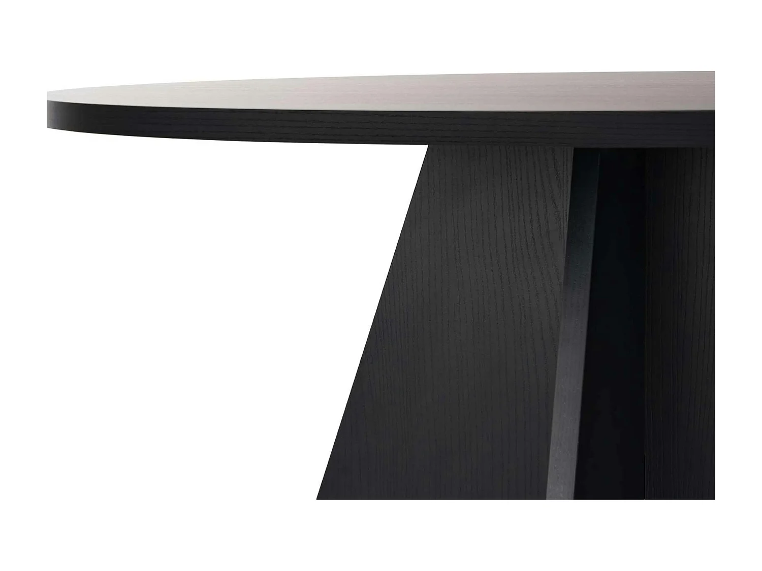 Table à manger ronde noire effet bois Ø120 cm MARFA