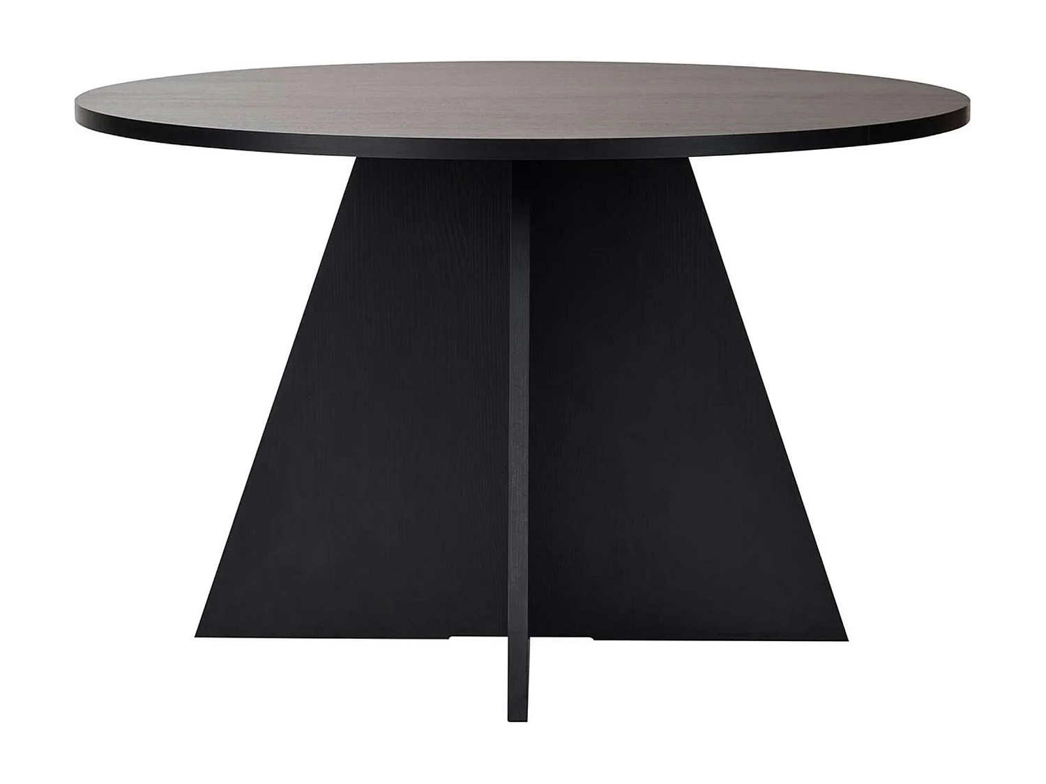 Table à manger ronde noire effet bois Ø120 cm MARFA