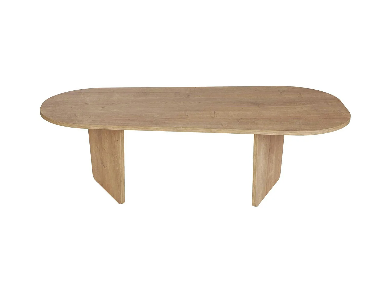 Table basse design organique effet bois, pieds obliques MARFA