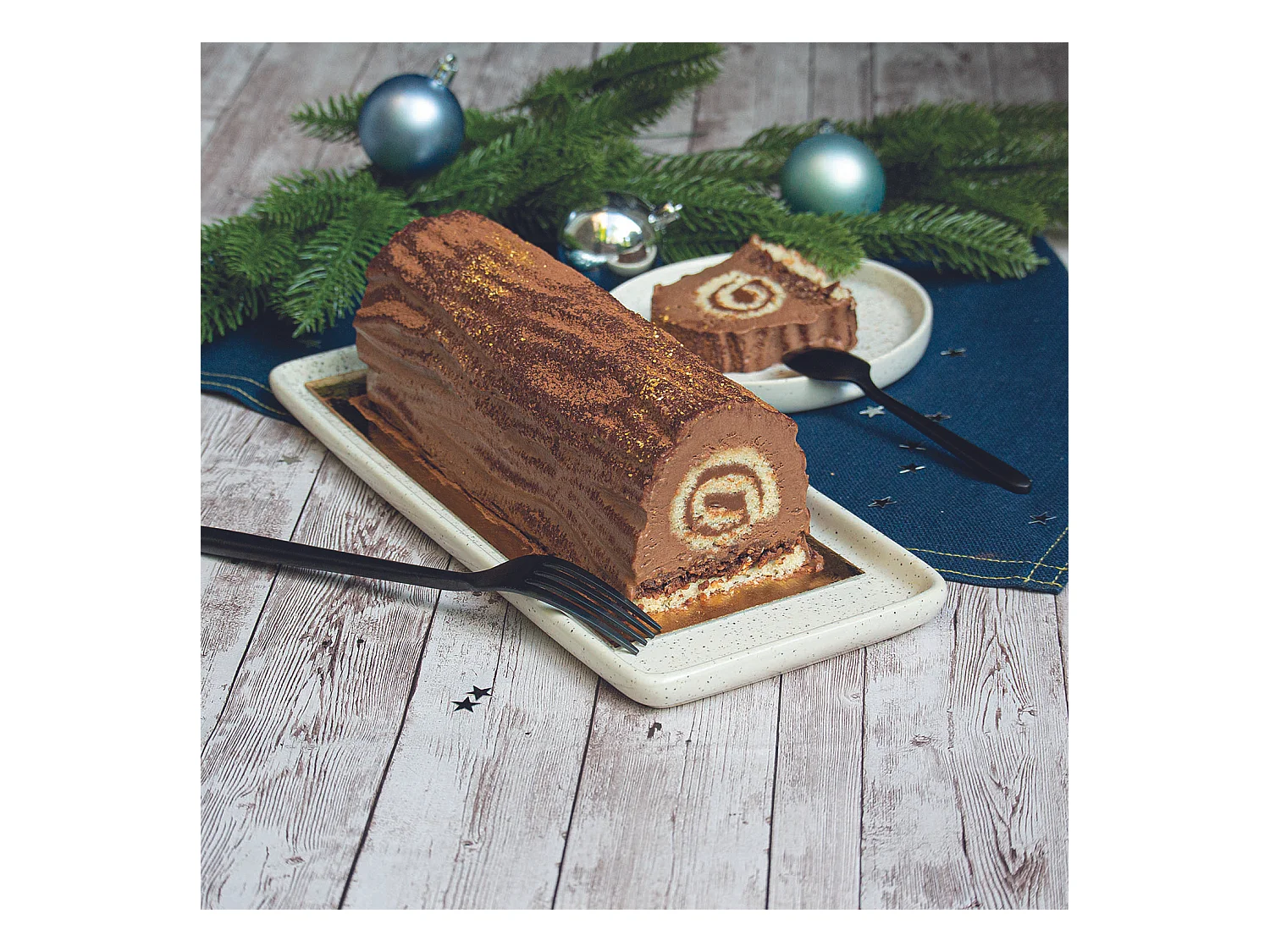 Coffret Moule A Buche Et Plaque Motif Noir