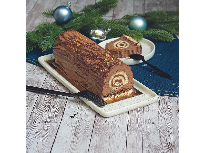 Coffret Moule A Buche Et Plaque Motif Noir