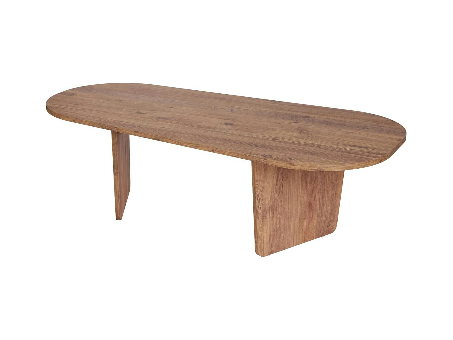 Table basse design organique effet pin, pieds obliques MARFA