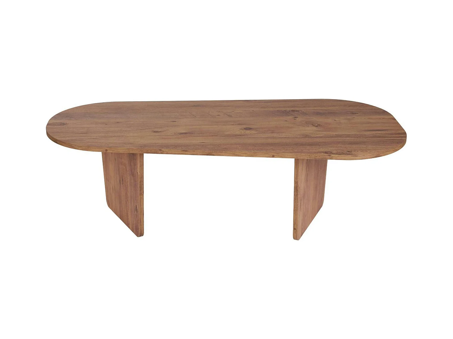 Table basse design organique effet pin, pieds obliques MARFA